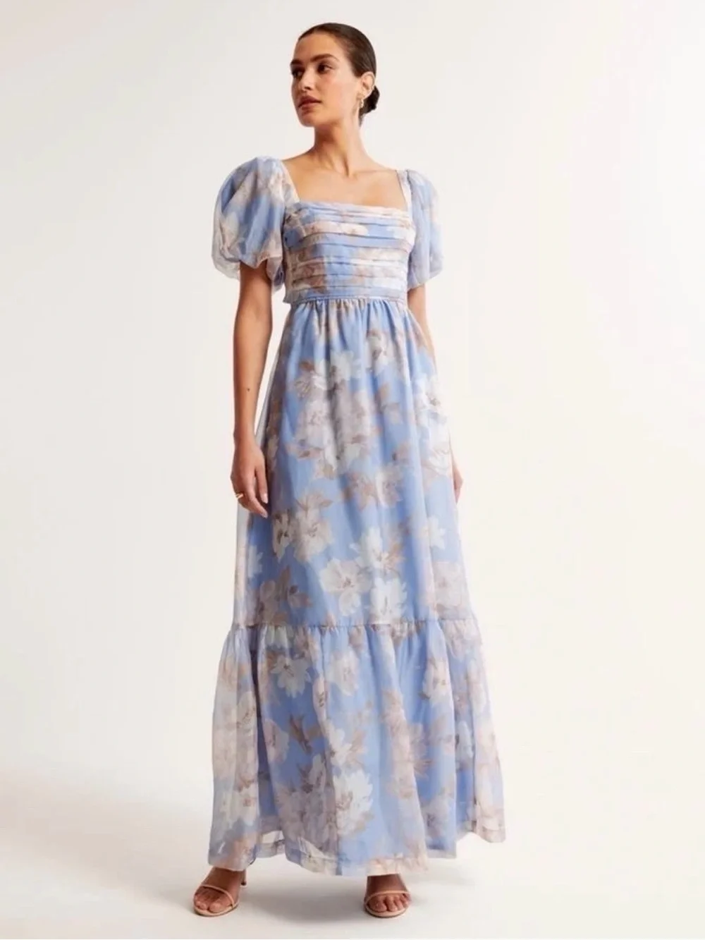Abercrombie & Fitch NWT Emerson Floral Puff Sleeve Maxi Dress - Size XXS